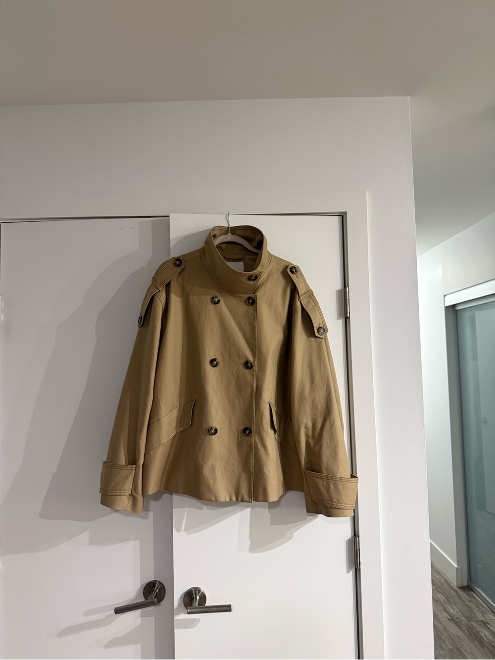 H&M Camel Double-Breasted Trench Coat